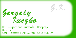 gergely kuczko business card